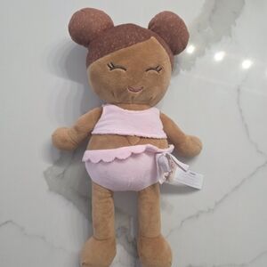 Charming Pink and Tan Plush Doll